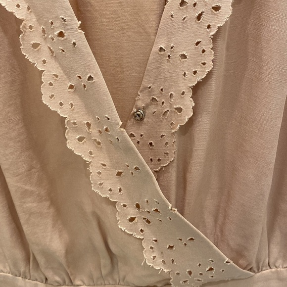 Rebecca Taylor eyelet beige dress with pockets - Picture 3 of 3